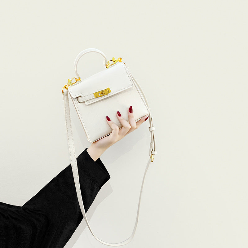 Women’s Small Polyester Shoulder Bag with Lock Buckle image 3