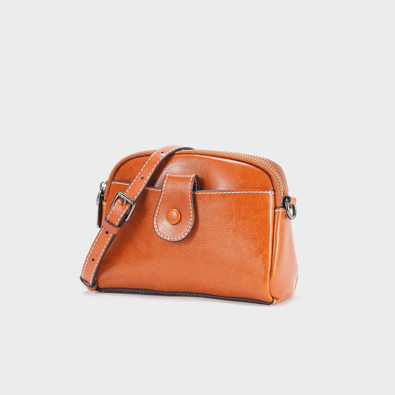Women’s Small Vintage Leather Crossbody Shoulder Bag image 2