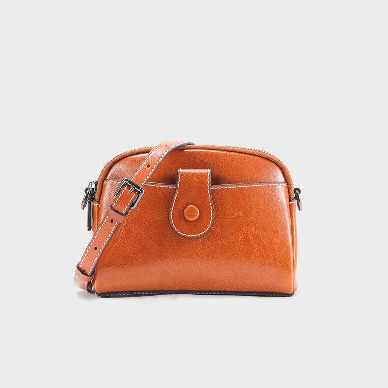 Women’s Small Vintage Leather Crossbody Shoulder Bag image