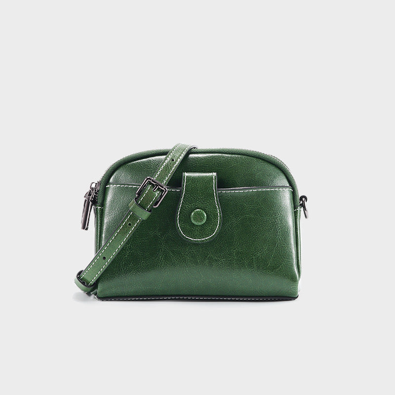 Women’s Small Vintage Leather Crossbody Shoulder Bag image 6