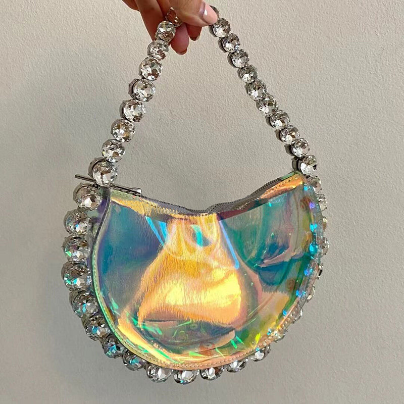 Women’s Sparkling Rhinestone Shoulder Bag with PU Material image 3