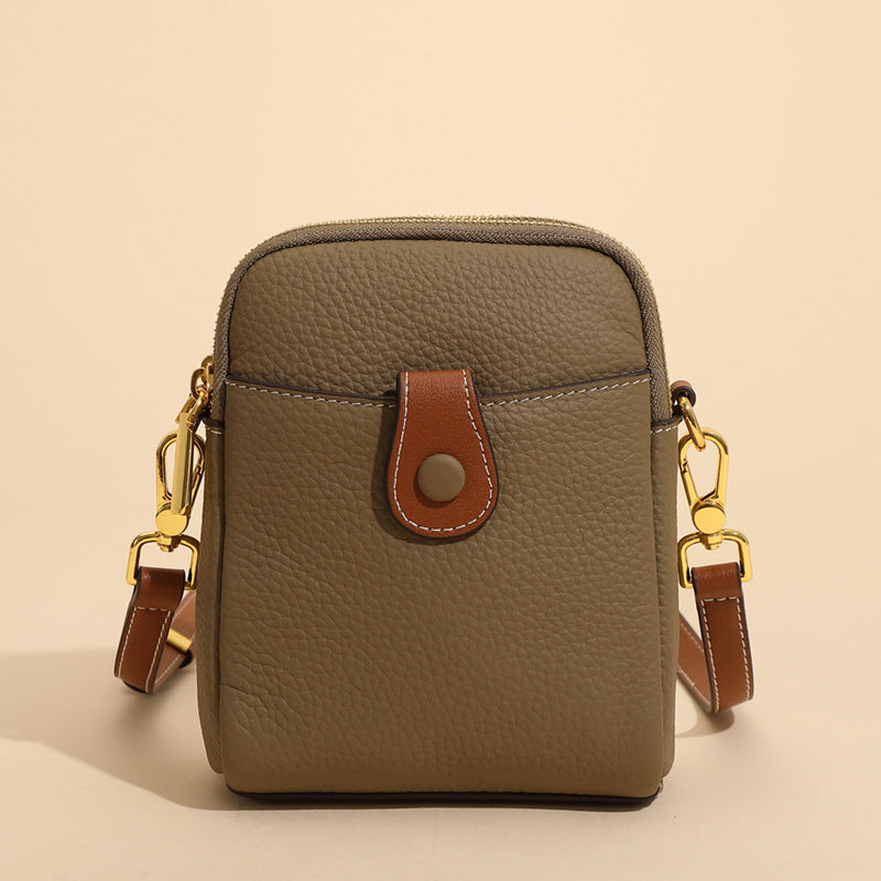 Women’s Square Leather Crossbody Shoulder Phone Bag image 9