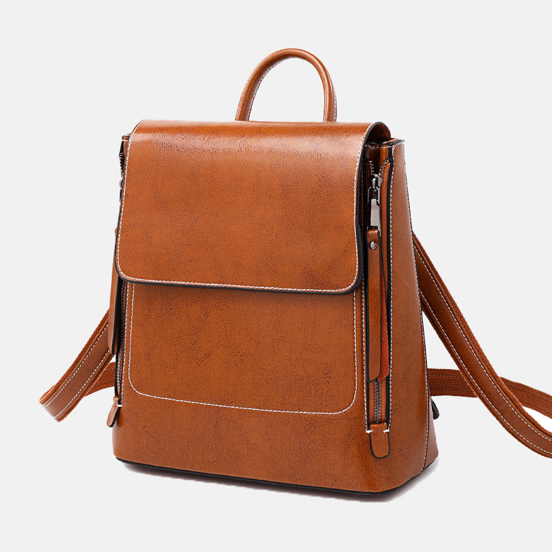 Women’s Square Minimal Backpacks in Genuine Leather image 6