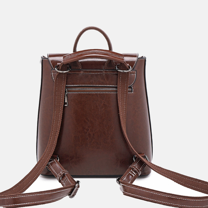 Women’s Square Minimal Backpacks in Genuine Leather image 3