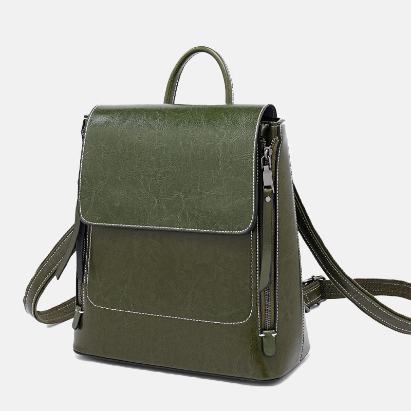 Women’s Square Minimal Backpacks in Genuine Leather image 8