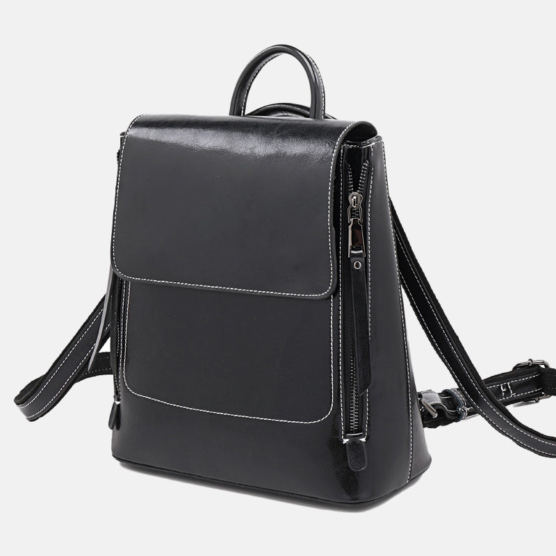 Women’s Square Minimal Backpacks in Genuine Leather image 7