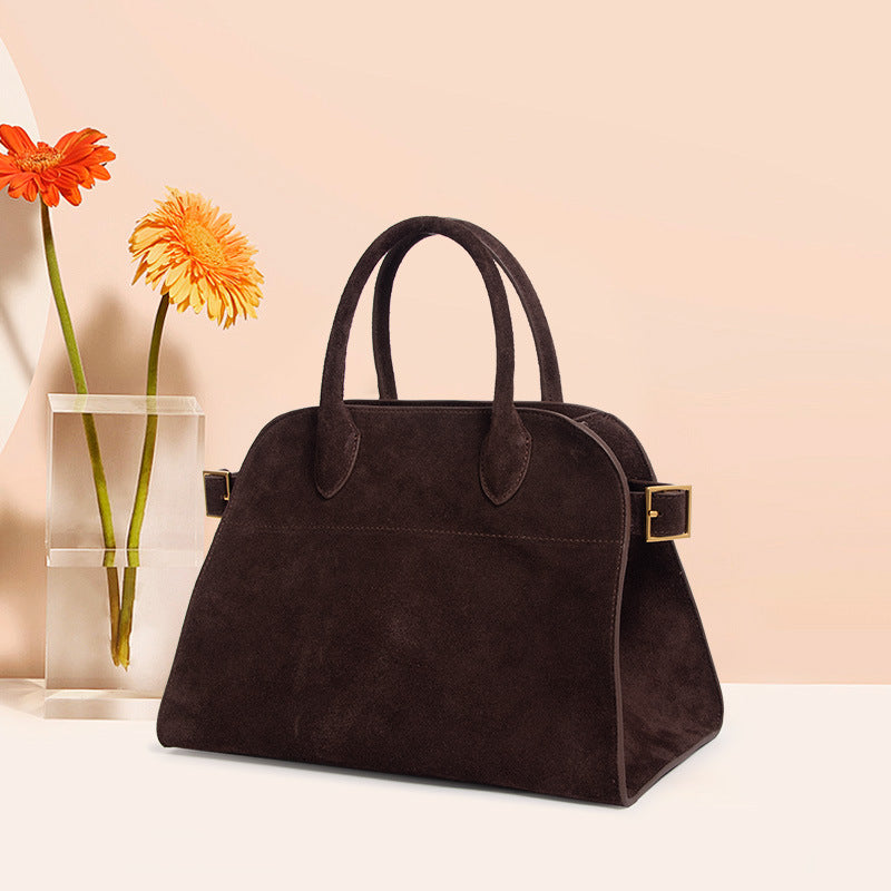 Women’s Suede Genuine Leather Vintage Handbag image 6
