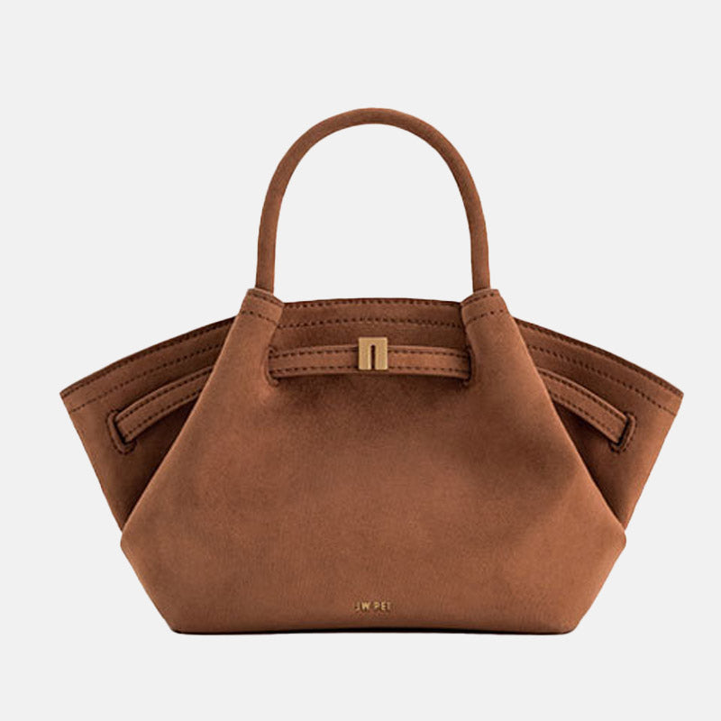 Women’s Suede Leather Dumpling-Shaped Large Tote Bag image