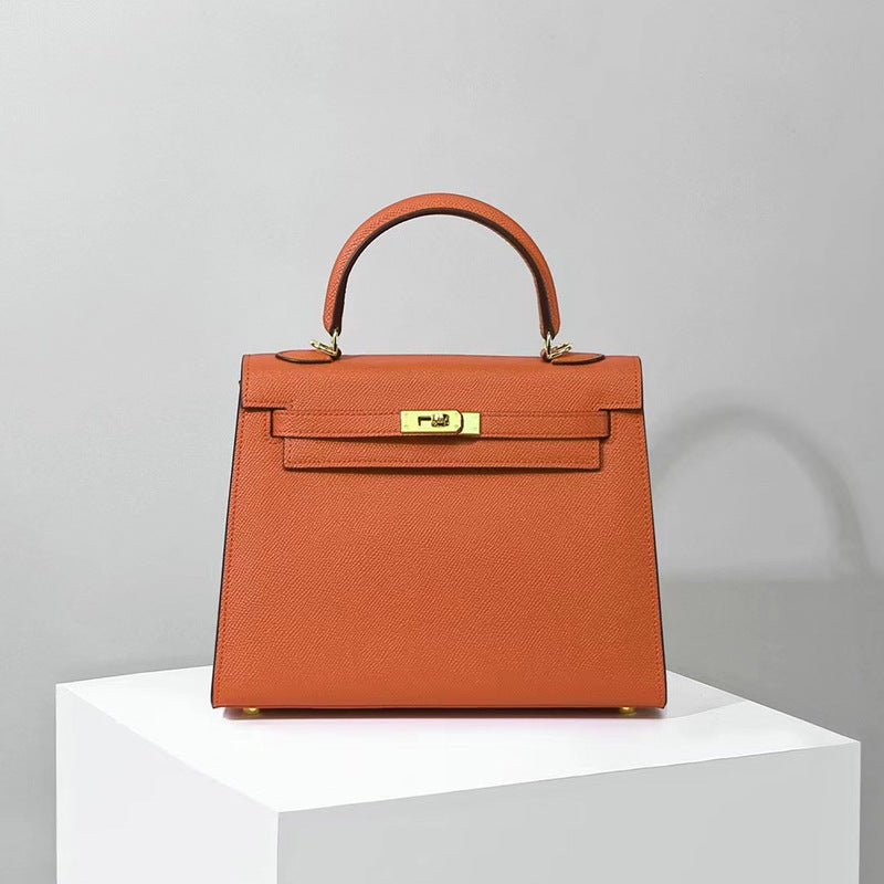 Women’s Epsom Leather Top Handle Bag in Gold Hardware image