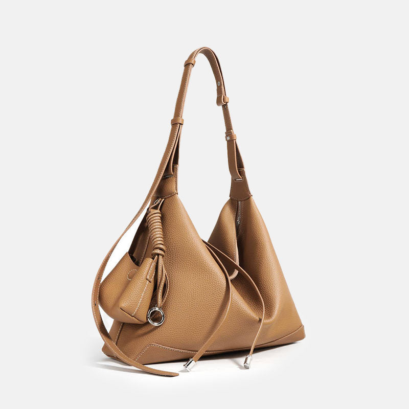 Women’s Top-Grain Leather Crossbody Shoulder Hobo Bag image 4