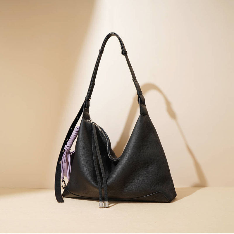Women’s Top-Grain Leather Crossbody Shoulder Hobo Bag image 8