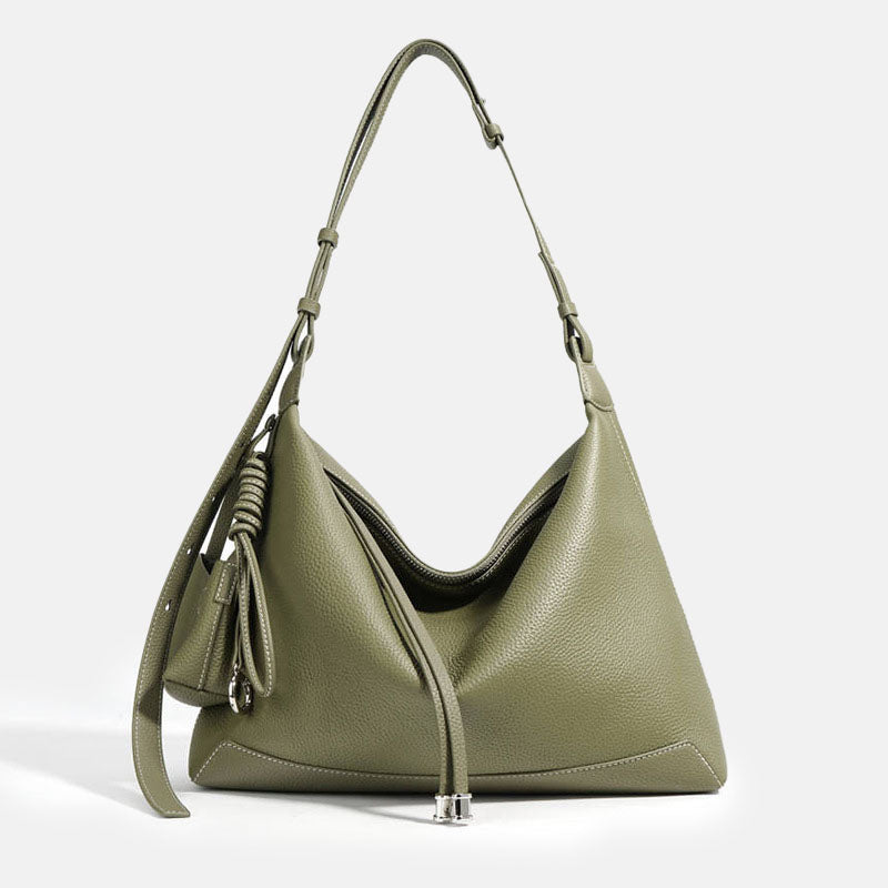 Women’s Top-Grain Leather Crossbody Shoulder Hobo Bag image 2