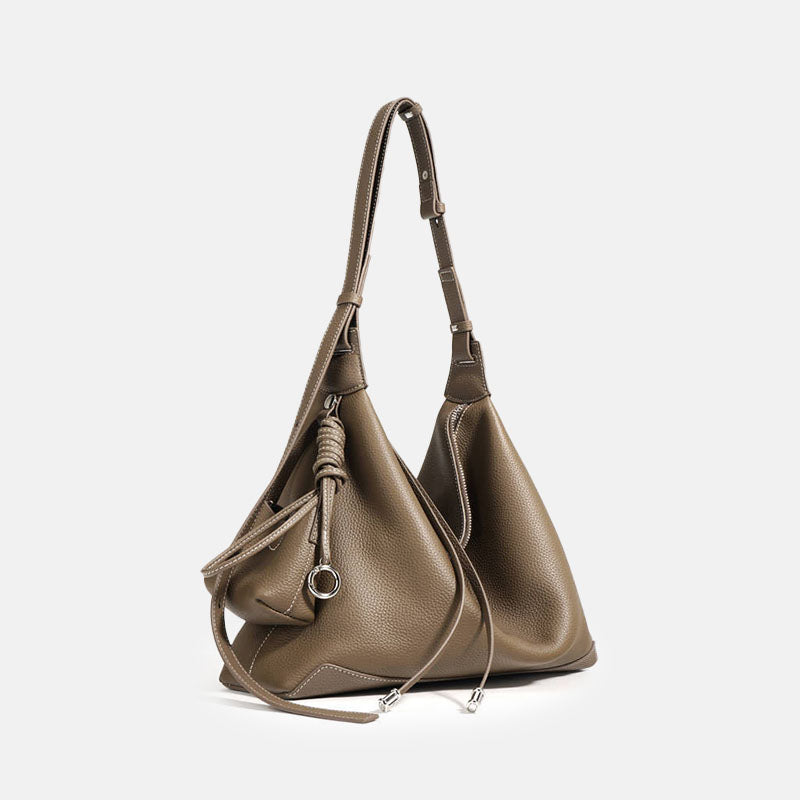 Women’s Top-Grain Leather Crossbody Shoulder Hobo Bag image 7