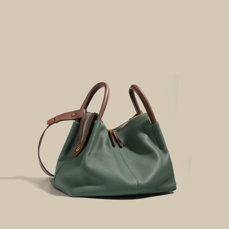 Women’s Top-Grain Leather Pillow Shaped Crossbody Tote Bag image 3