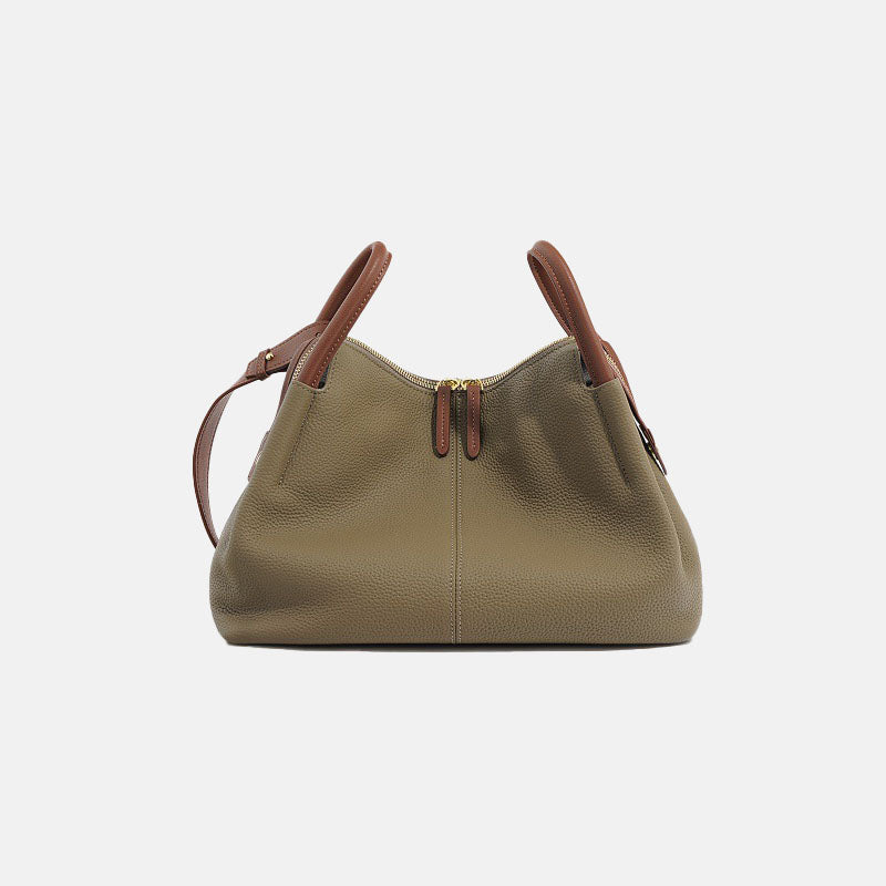 Women’s Top-Grain Leather Pillow Shaped Crossbody Tote Bag image 6