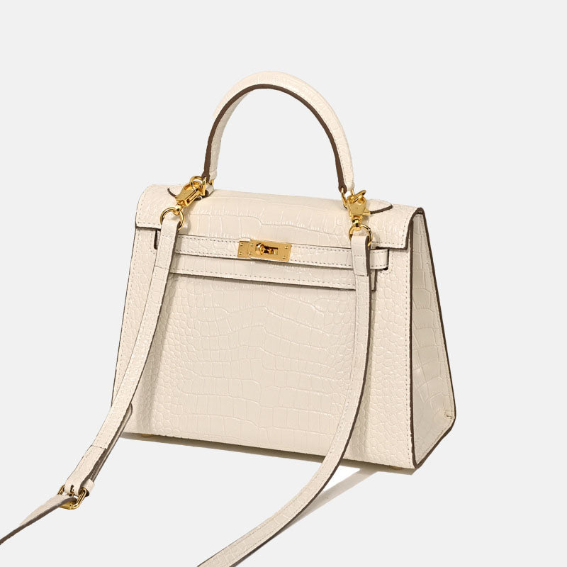 Women’s Top Handle Bags Croc Print Split Leather image