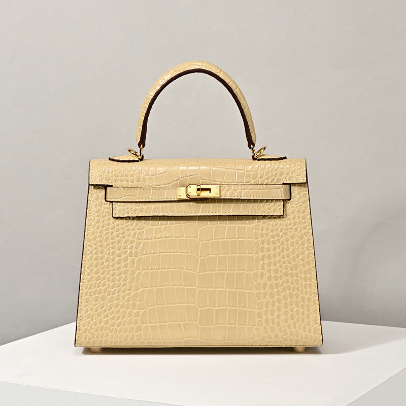 Women’s Top Handle Bags Croc Print Split Leather image 6