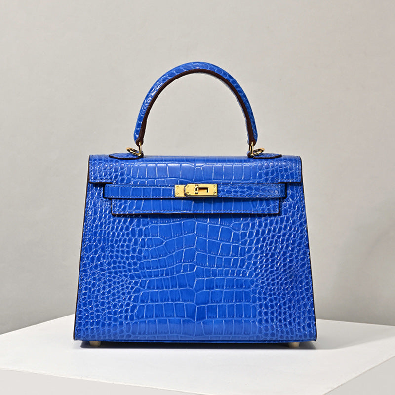 Women’s Top Handle Bags Croc Print Split Leather image 9