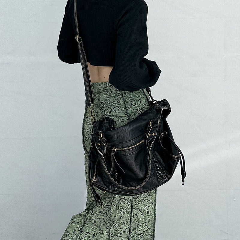 Women’s Vintage Antique Bronze PU Material Crossbody Tote Bag image 4
