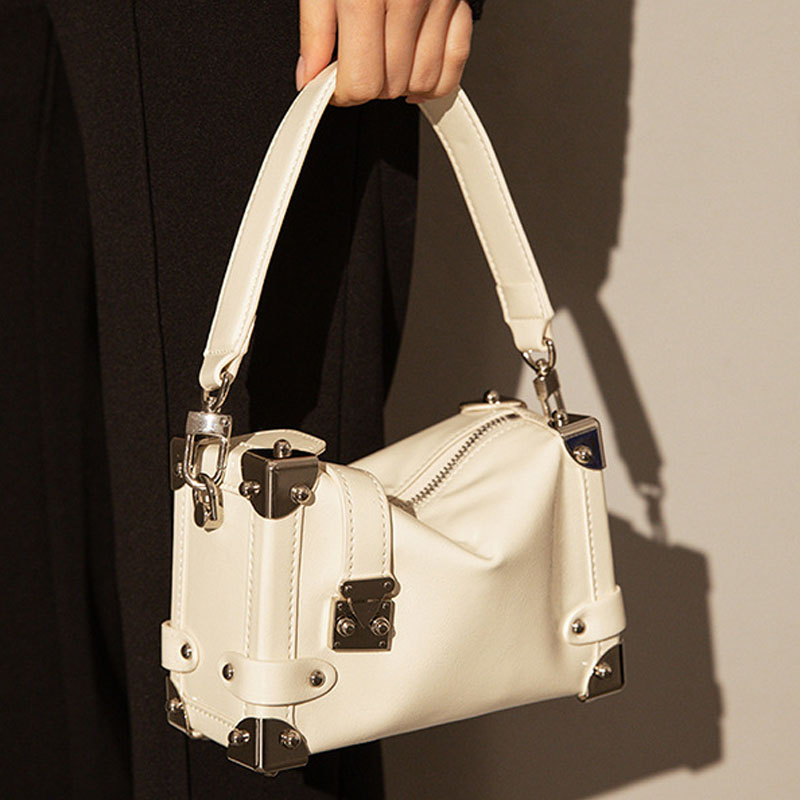 Women’s Vintage Genuine Leather Box Crossbody Shoulder Bag image