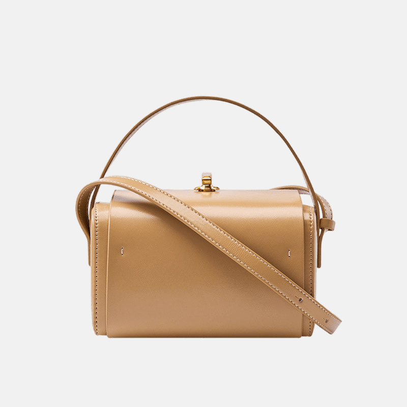 Women’s Vintage Genuine Leather Crossbody Box Bag image