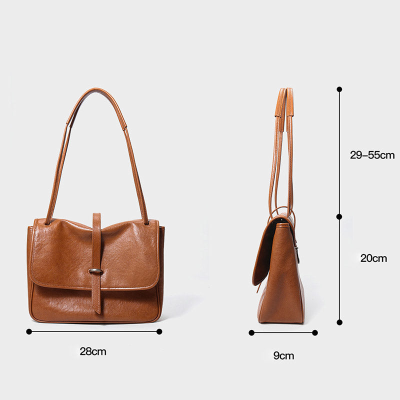 Women’s Vintage Genuine Leather Crossbody Messenger Bag image 2