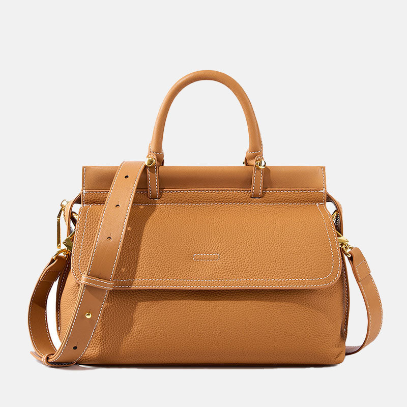 Women’s Vintage Genuine Leather Crossbody Messenger Top Handle Bag image