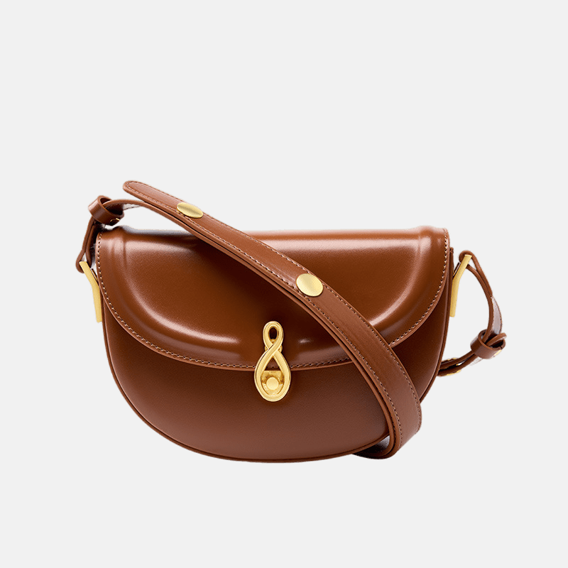 Women’s Vintage Genuine Leather Crossbody Saddle Bag image 6