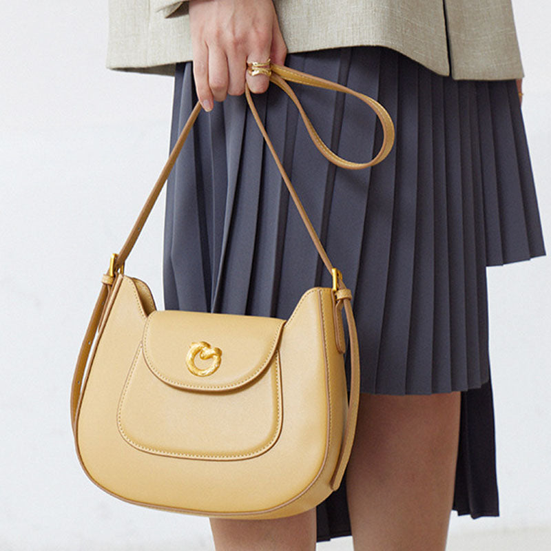 Women’s Vintage Genuine Leather Crossbody Shoulder Saddle Bag image 2