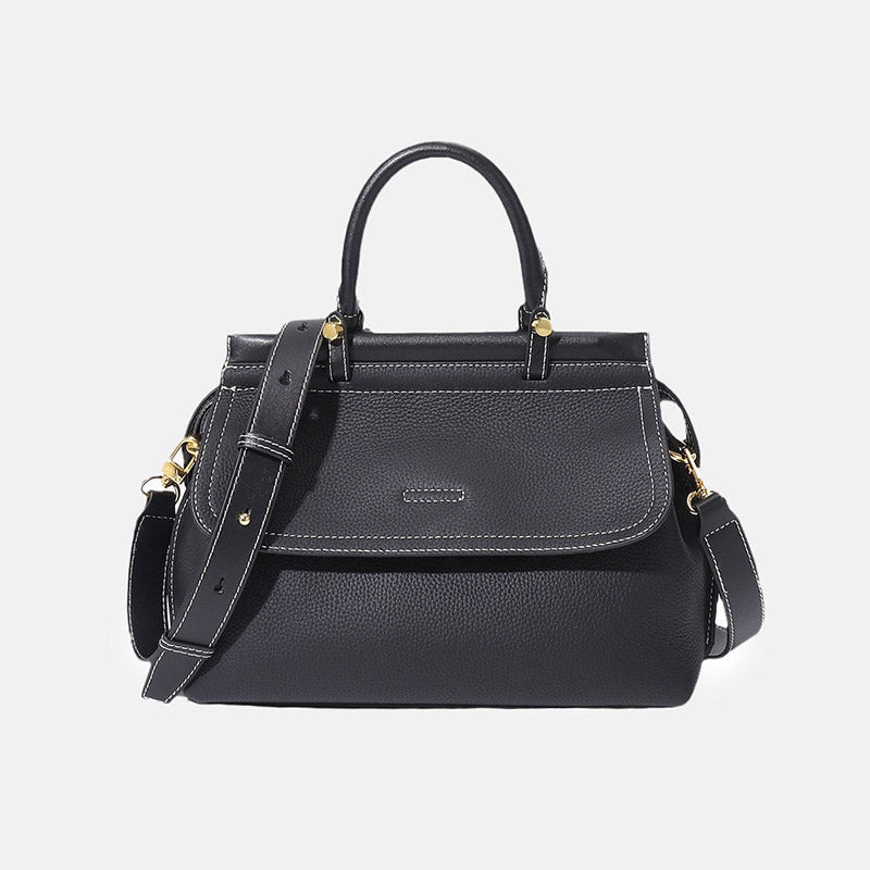 Women’s Vintage Genuine Leather Magnetic Closure Crossbody Top Handle Bag image 5