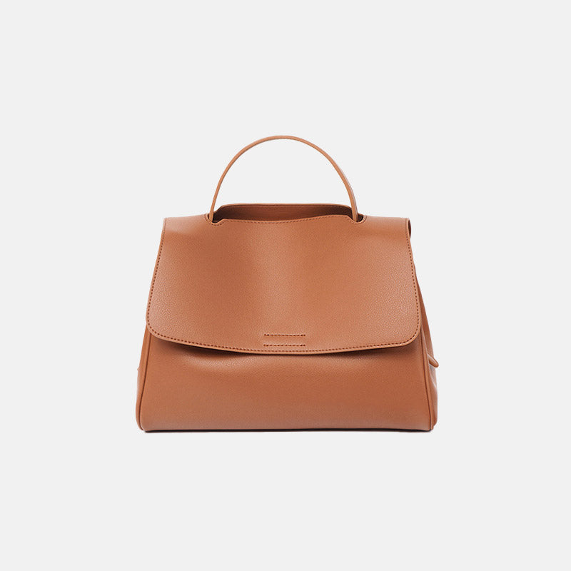 Women’s Vintage Genuine Leather Magnetic Flap Top Handle Bag image