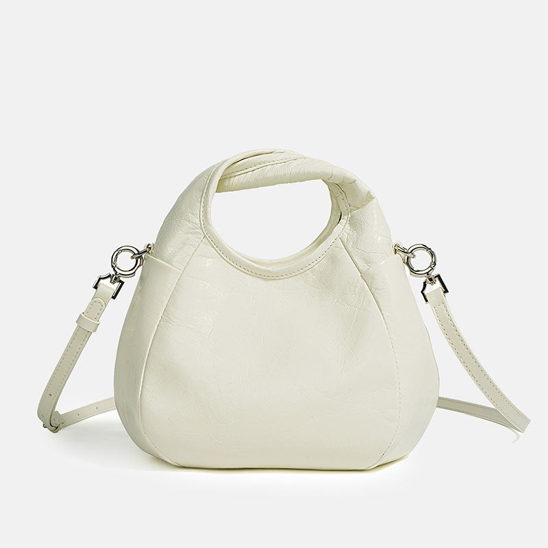 Women’s Vintage Genuine Leather Pleated Bucket Bag image 6