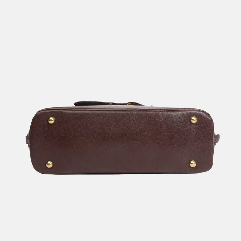 Women’s Vintage Genuine Leather Shell-Shaped Top Handle Bag image 4