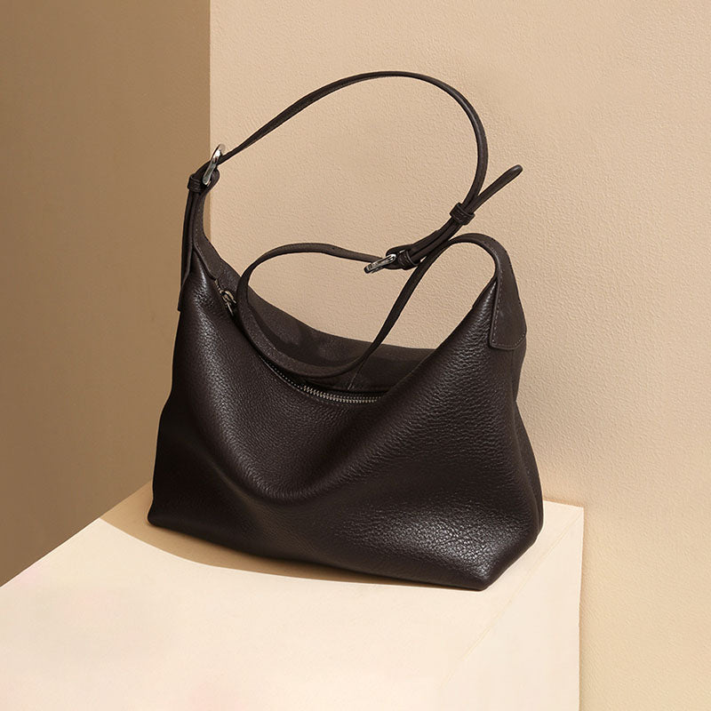 Women’s Vintage Genuine Leather Shoulder Hobo Bag image 2