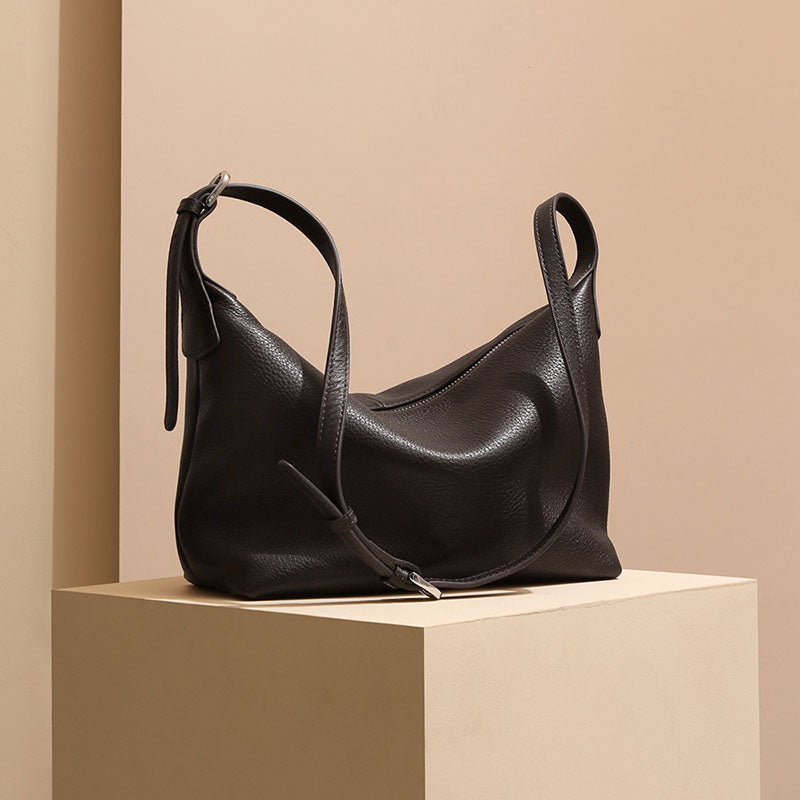 Women’s Vintage Genuine Leather Shoulder Hobo Bag image 3