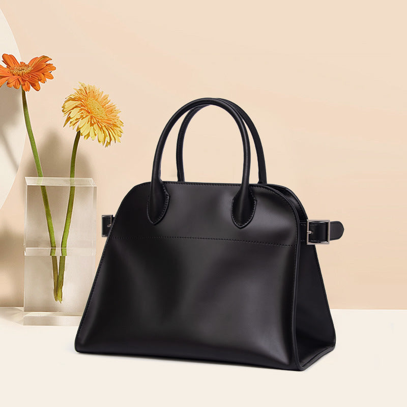 Women’s Vintage Genuine Leather Side Hooks Handbag image 4
