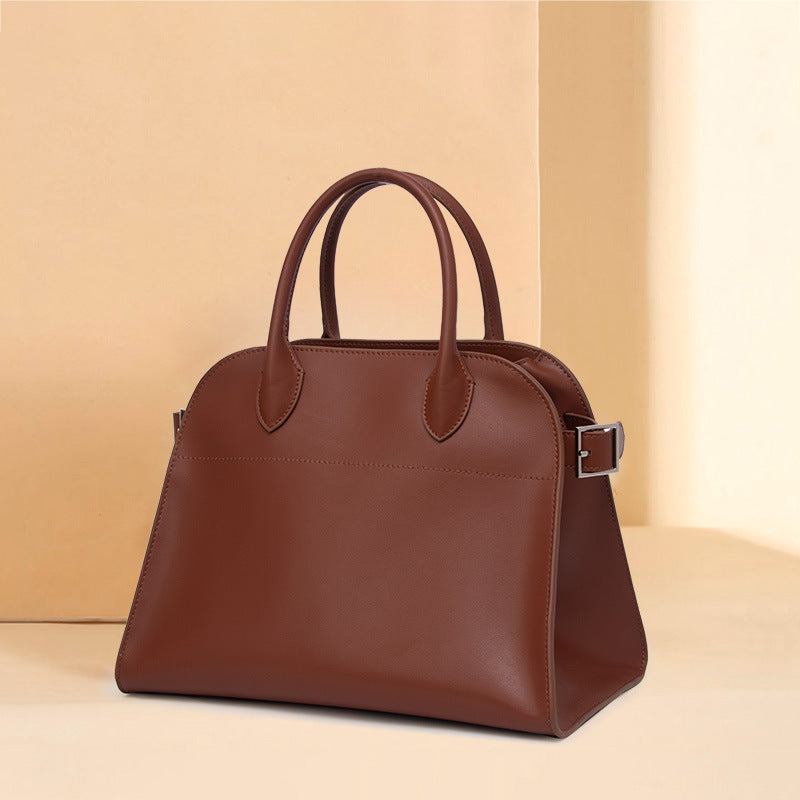 Women’s Vintage Genuine Leather Side Hooks Handbag image 7