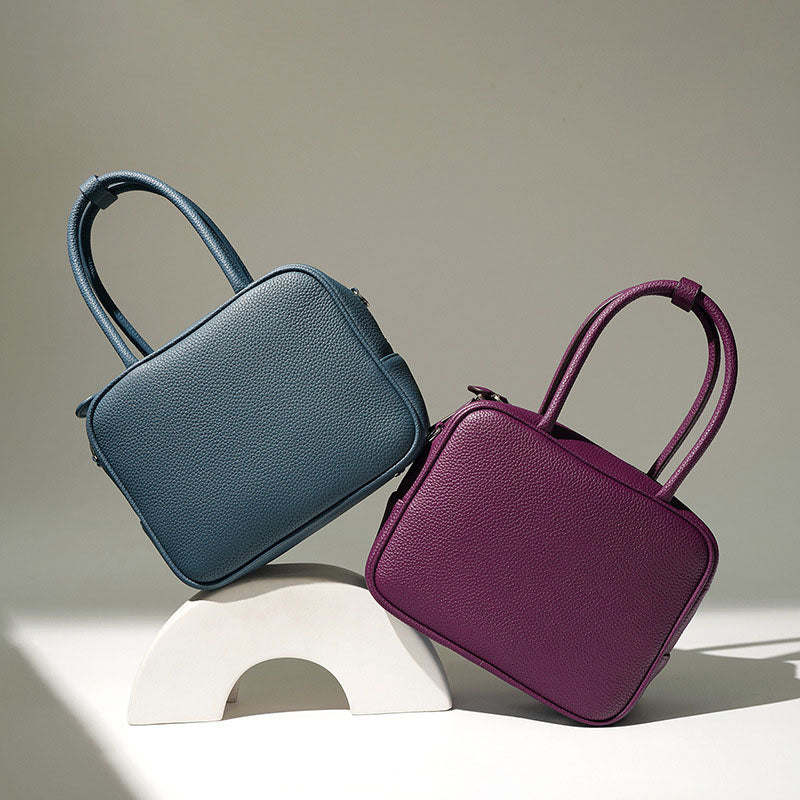Women’s Vintage Leather Crossbody Top Handle Bag image 4