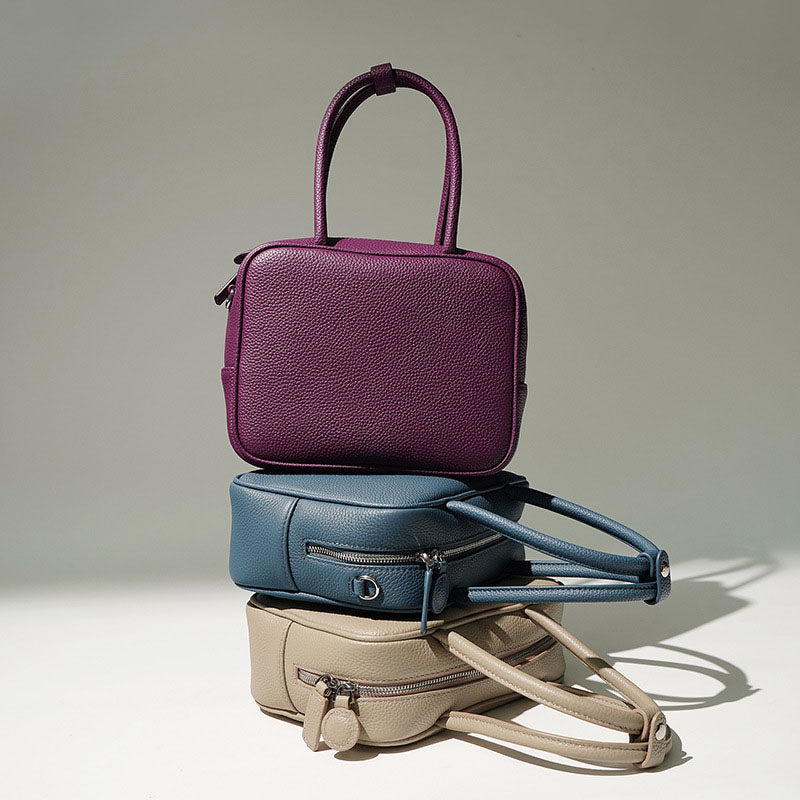 Women’s Vintage Leather Crossbody Top Handle Bag image 5