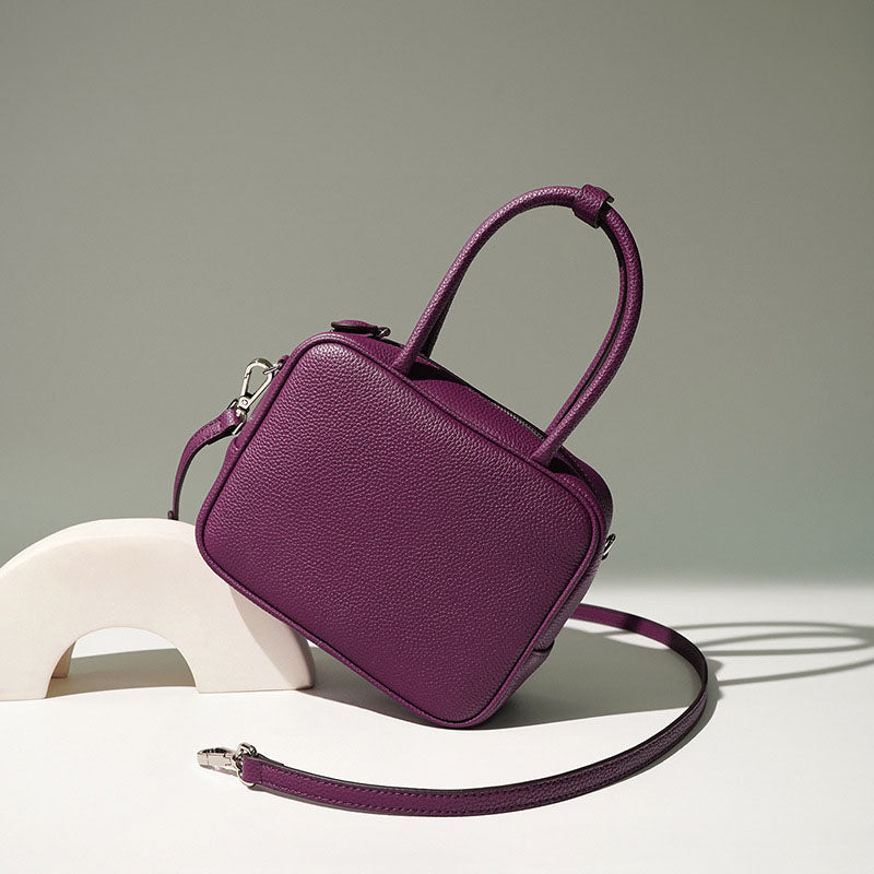 Women’s Vintage Leather Crossbody Top Handle Bag image 3