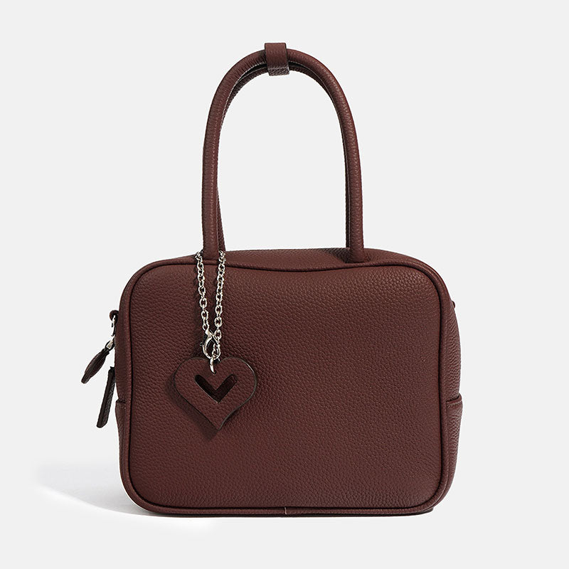 Women’s Vintage Leather Crossbody Top Handle Bag image 8