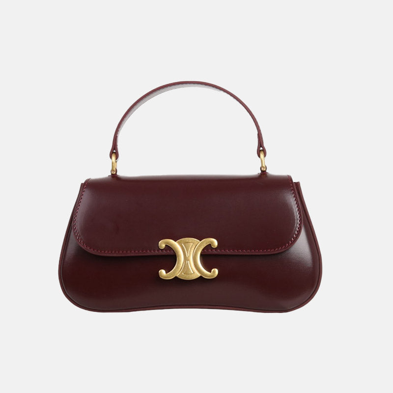 Women’s Vintage Leather Triomphe Clasp Top Handle Crossbody Bag image