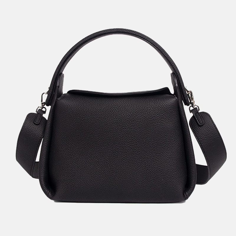 Women’s Vintage Minimalist Genuine Leather Dumpling-Shaped Handbag image 8