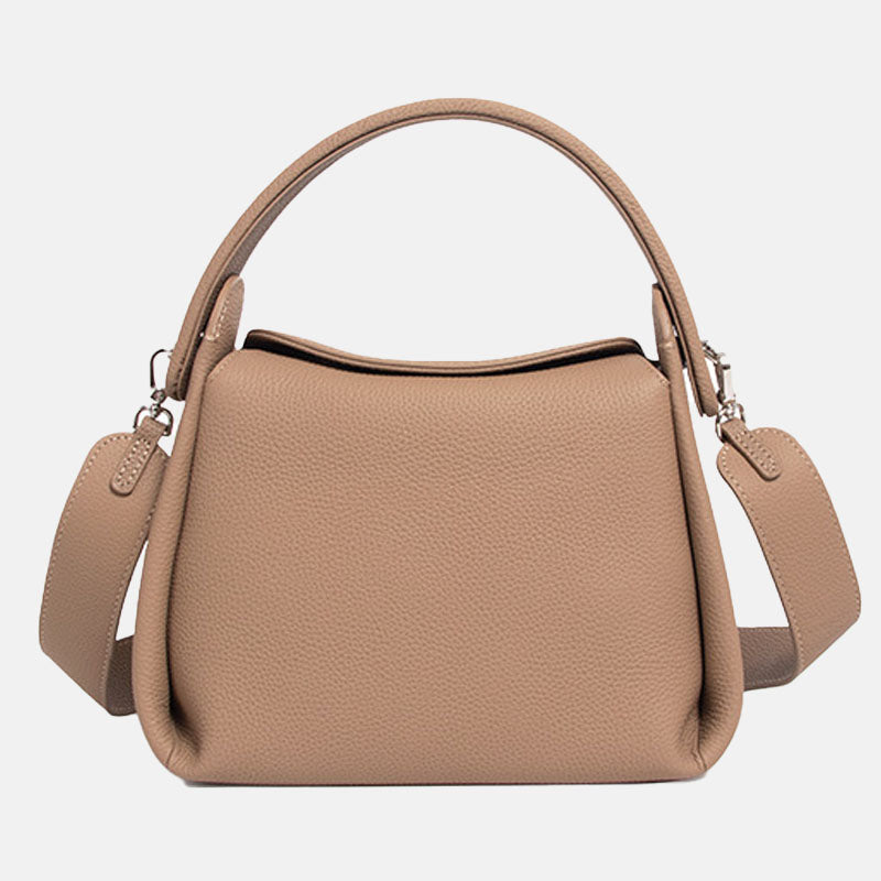 Women’s Vintage Minimalist Genuine Leather Dumpling-Shaped Handbag image 3