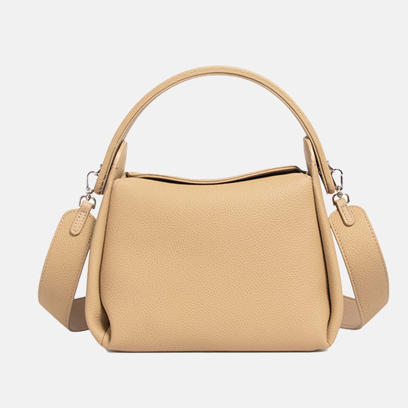 Women’s Vintage Minimalist Genuine Leather Dumpling-Shaped Handbag image 5