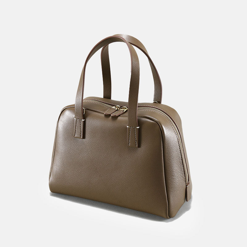 Women’s Vintage Minimalist  Leather Top Handle Bag image 6