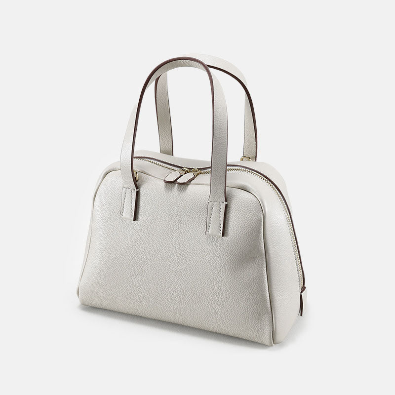 Women’s Vintage Minimalist  Leather Top Handle Bag image 8