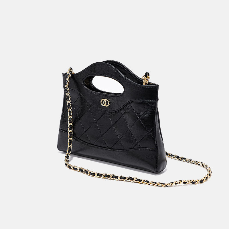 Women’s Vintage Quilted Crossbody Chain Handbag in Wax Genuine Leather image 10