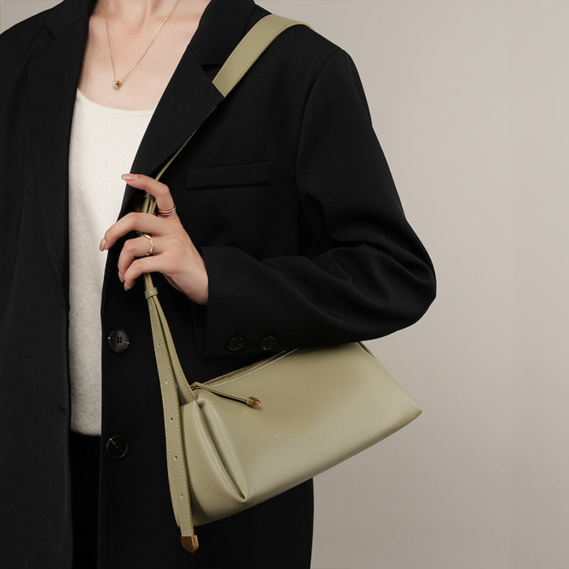 Women’s Vintage Soft Genuine Leather Crossbody Baguette Bags image 7
