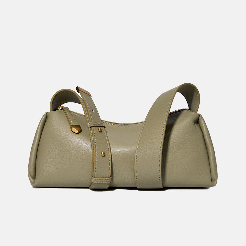 Women’s Vintage Soft Genuine Leather Crossbody Baguette Bags image 6